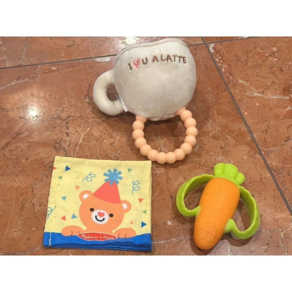 LA SOPHIE GIRAFE ELEPHANT FAT BRAIN PIPSQUIGZ LOVE U LATTE RABBIT RATTLE LOT